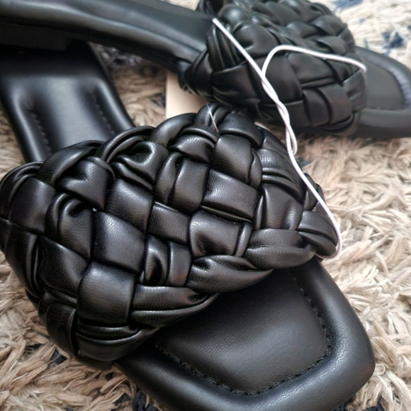 Woven Slide Sandals | A New Day | Black | Women's Size 7 | NWT - Picture 4 of 4